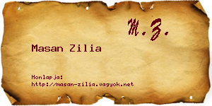 Masan Zilia névjegykártya